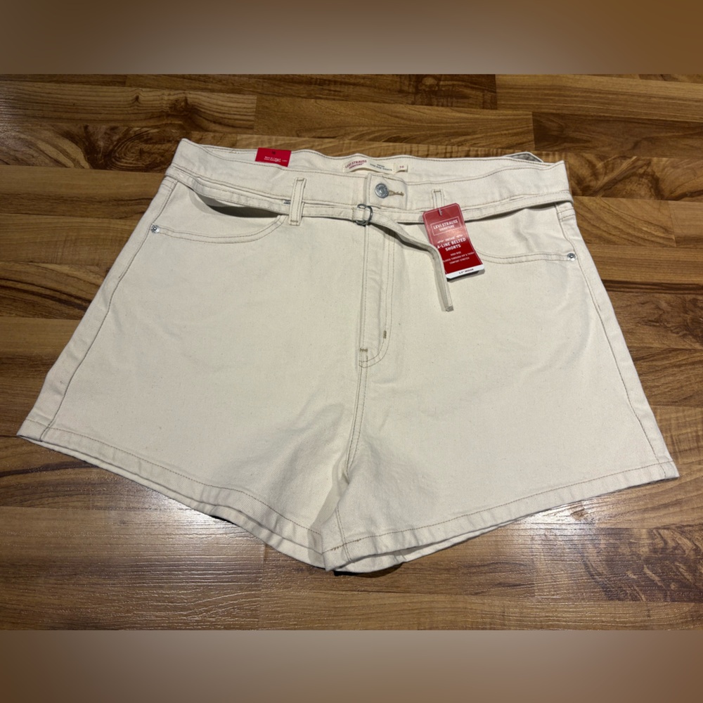 Signature by Levi Strauss Vintage A-Line Belted Shorts High Rise Size 16 W33